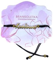 Bransoletka personalizowana z napisem Królowa