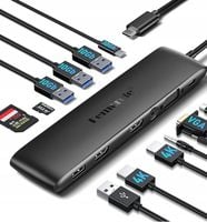 Lemorele USB C Hub, 12-w-1 wieloportowa stacja dokująca USB-C