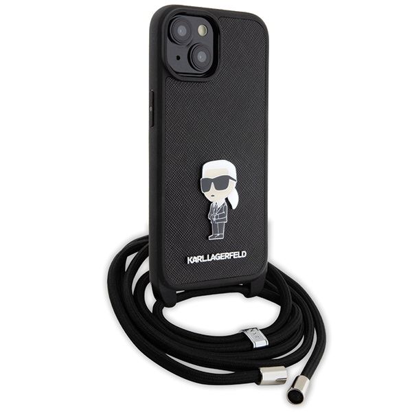 Etui Karl Lagerfeld do iPhone 15, iPhone 14, iPhone 13, Czarny zdjęcie 3