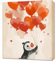 Obraz 60x70cm Pingwinek z Balonami