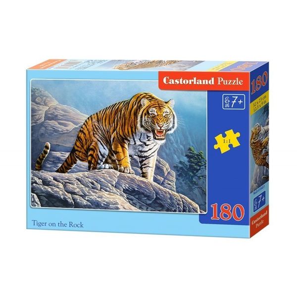 Puzzle 180 el. tiger on rock CASTOR zdjęcie 1