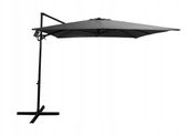 Duży parasol ogrodowy AUSTIN 300 cm ciemnoszary z wysięgnikiem