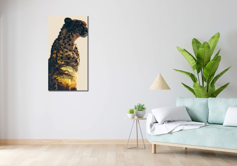 Obraz 50x100cm Gepard Duch Sawanny zdjęcie 2