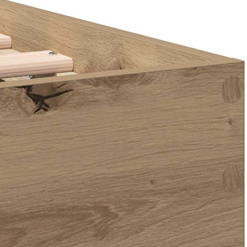 Rama łóżka Z zagłówkiem Dąb rzemieślniczy 90 x 200 cm na Arena.pl