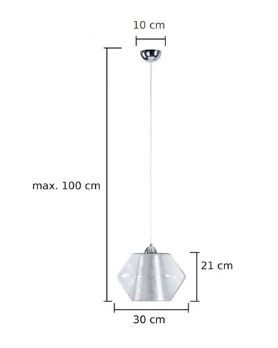 Lampa wisząca 1xE27 RODES SILVER 152 na Arena.pl