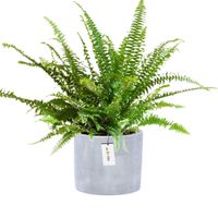 Doniczka osłonka ceramiczna Ø 12,5cm H 12cm kolor Szary beton mat