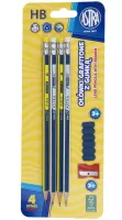 Ołówek Z Gumką Hb (4 Sztuki)