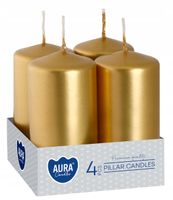 BISPOL świeca walec wotywne Złote 40/80 4szt