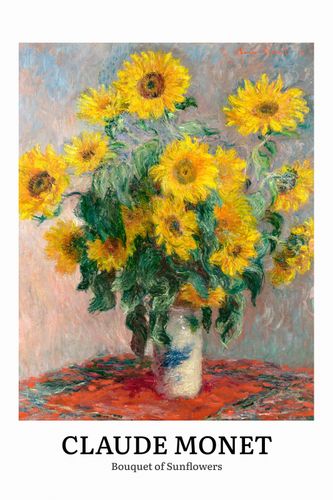 Plakat 40x60cm Design Sunflowers, Monet Vintage do Salonu na Arena.pl