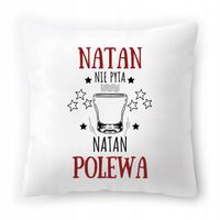 Poduszka Dla Natana Na Urodziny Ze Zdjęciem Na Prezent Biała 40X40 Cm