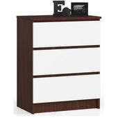 Komoda do sypialni, 3 szuflady, STILO, 60x40x77 cm, wenge | TYLETEGOTU