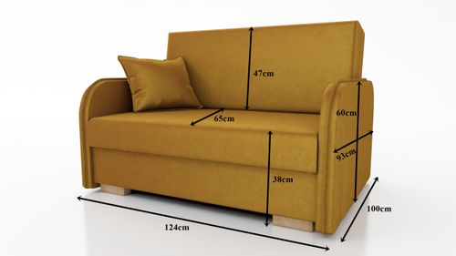 Sofa amerykanka GOLD funkcja spania, pojemnik na Arena.pl