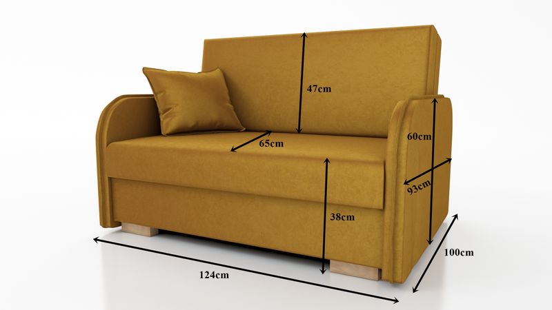 Sofa amerykanka GOLD funkcja spania, pojemnik zdjęcie 4