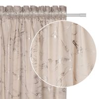 Zasłona gotowa na taśmie MARMY 140x270 welurowa półzaciemniająca cbeż