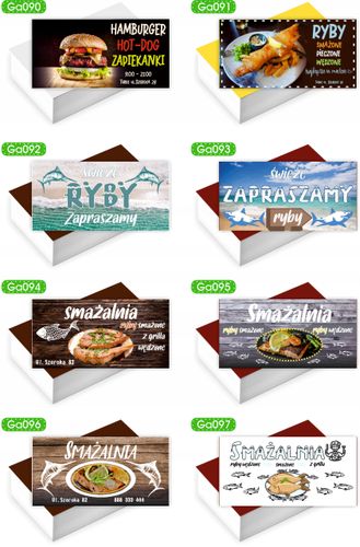 Wizytówki firmowe reklamowe 200szt różne wzory gotowy projekt SUSHI BAR na Arena.pl