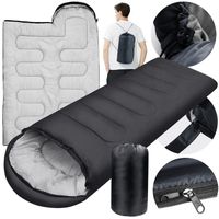 ŚPIWÓR TURYSTYCZNY CIEPŁY MUMIA KOŁDRA LEKKI POKROWIEC Z KAPTUREM 2w1 DUŻY