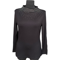 Golf Damski Ciepły Dopasowany Klasyczny Wygodny Czarny Rozmiar M