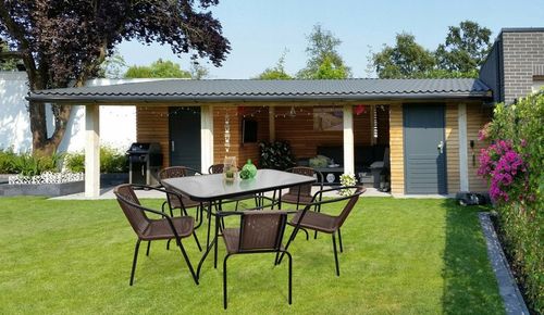 ZESTAW MEBLI OGRODOWYCH NA TARAS STÓŁ 120x70 + 6x KRZESŁA LORETTO BRĄZ MIX na Arena.pl