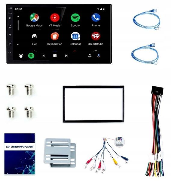RADIO 2 DIN RDS BLUETOOTH ANDROID AUTO CARPLAY USB 7 CALI 4X50W zdjęcie 13