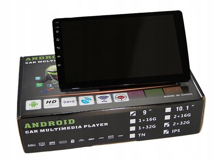 Radio dotykowe 9cali samochodowe 2/32gb USB GPS WiFi Bluetooth Android Auto zdjęcie 2