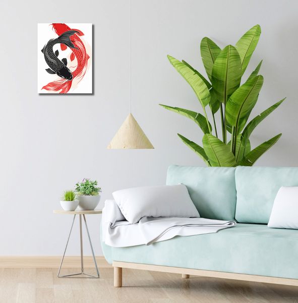Obraz 30x40cm Yin i Yang Koi zdjęcie 2