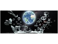 100X40CM ZEGAR ŚWIATOWY PLUSK OBRAZ