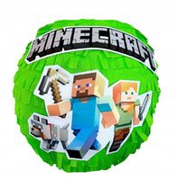 Piniata Minecraft Creeper Alex Steve tradycyjna XL MajnKraft 90cm GRATIS!!!