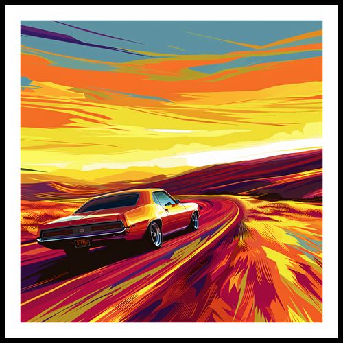 Plakat 90x90cm Pędź Przed Siebie na Arena.pl