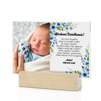 Statuetka ze Zdjęciem Wnuka Prezent na Pierwszy Dzień Babci i Dziadka