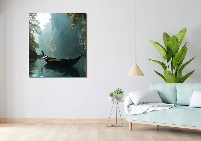 Obraz 90x100cm Samotność na Tafli zdjęcie 2