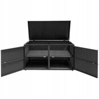 Ogrodowa skrzynia do przechowywania czarna 335l