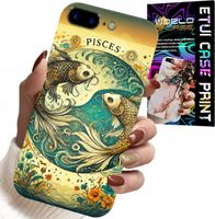 ETUI DO IPHONE ( 7 PLUS ) - ZNAK ZODIAKU, RYBA ASTRONOMIA + FOLIA