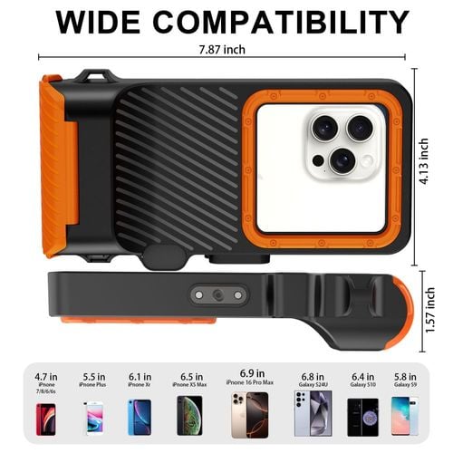 tech-protect ipx8 pro universal diving waterproof case black/orange na Arena.pl