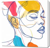 Obraz 70x70cm Wyrazy w Konturach