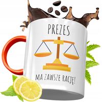 Kubek Pomarańczowy Dla Prezesa Prezent Z Nadrukiem Ze Zdjęciem
