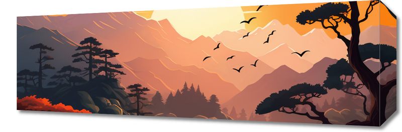 Obraz 60x20cm Złoty Zachód zdjęcie 1