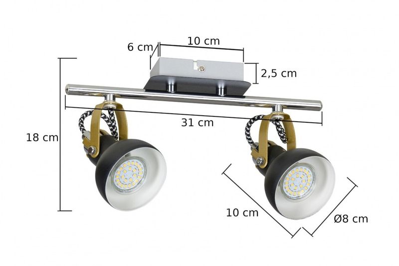 Spot 2xGU10 PIXI 1422 zdjęcie 3