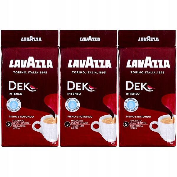 Kawa mielona bezkofeinowa LAVAZZA Dek Intenso bez kofeiny Intensywna 750g zdjęcie 1