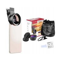 Obiektyw do telefonu Apexel 2w1 0.45x szerokokątny 12.5x makro