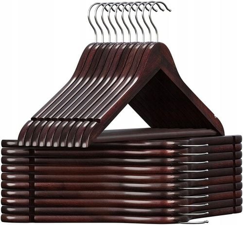 WIESZAK DREWNIANY ZESTAW 30x WIESZAKI DREWNIANE BRĄZOWE NA UBRANIA DO na Arena.pl