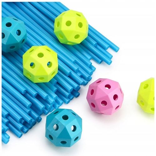 KLOCKI KONSTRUKCYJNE DO BUDOWANIA BAZY XXL DLA DZIECI RURKI SŁOMKI 340 EL na Arena.pl