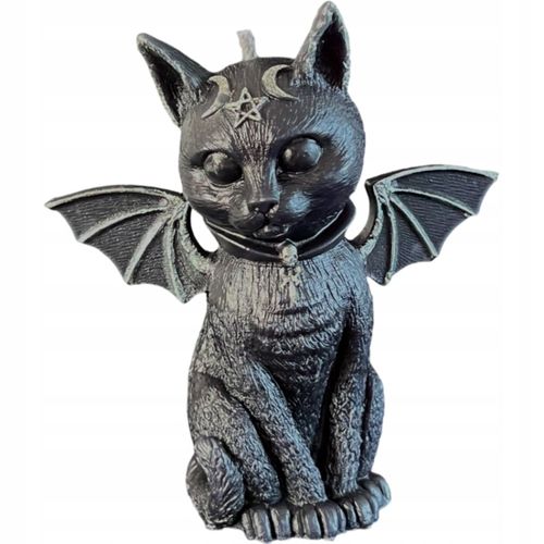 ŚWIECA Z WOSKU PSZCZELEGO KOT WAMPIR NIETOPERZ PENTAGRAM GOTYCKI 1 SZT na Arena.pl