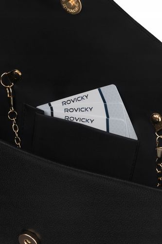 Kopertówka wieczorowa Rovicky torebka na imprezę z łańcuszkiem elegancka na Arena.pl