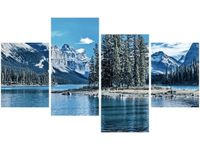 140CM 70 OBRAZ JEZIORO MALIGNE ZIMĄ ŚCIENNY