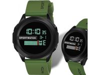 Zegarek sportowy z podświetleniem led elektroniczny duży ekran  zielony