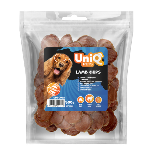 Przysmak dla psa z jagnięciny 500g Przekąska chipsy z jagnięciny UNIQ PETS na Arena.pl