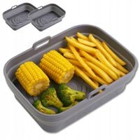 2x WKŁAD SILIKONOWY DO AIR FRYER FRYTKOWNICY FORMA WIELORAZOWA DO PIECZENIA