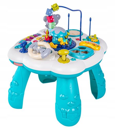 Edukacyjny Stolik Interaktywny Organki Cymbałki Melodie Zwierzątka Mikrofon na Arena.pl