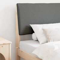 Tapicerowane wezgłowie Ciemnoszary 100 cm Lite drewno sosnowe