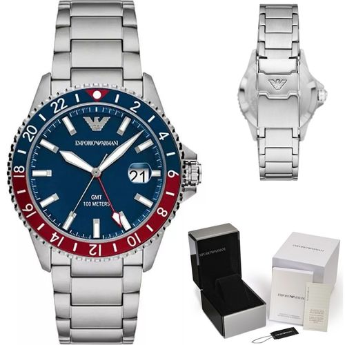 ZEGAREK MĘSKI EMPORIO ARMANI AR11590 - Diver GMT (zi112b) na Arena.pl